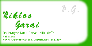 miklos garai business card